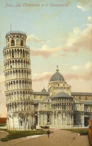 Det skjeve tårnet i Pisa og Pisa katedral av Italian Photographer