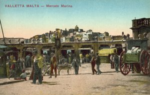 Marina marked, Valletta (fargebilde) av Italian Photographer