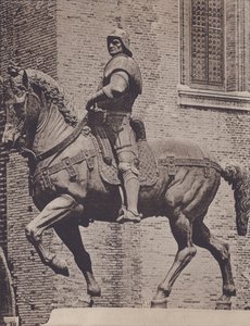 Monument til Colleoni (s/h-bilde) av Italian Photographer