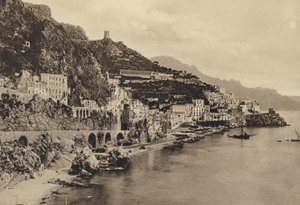 Napoli: Amalfi, Panorama (s/hvitt bilde) av Italian Photographer