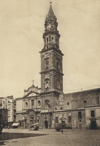 Napoli: Kirke og Piazza Del Carmine (s/h-bilde) av Italian Photographer