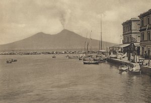 Napoli: S Lucia Col Vesuvio (s/h-bilde) av Italian Photographer