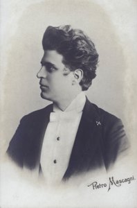Pietro Mascagni, italiensk komponist av operaen Cavalleria Rusticana (s/h foto) av Italian Photographer