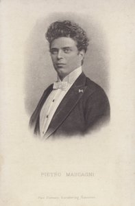 Pietro Mascagni, italiensk komponist av operaen Cavalleria Rusticana (s/h foto) av Italian Photographer