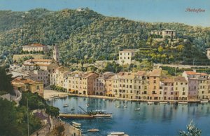 Portofino, Italia. Postkort sendt i 1913.