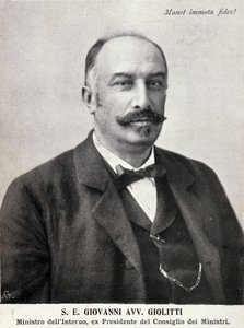 Portrett av Giovanni Giolitti (1842-1928), italiensk politiker. av Italian Photographer