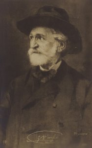 Portrett av Giuseppe Verdi av Italian Photographer