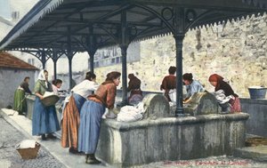San Remo, Italia, kvinner som vasker klær av Italian Photographer