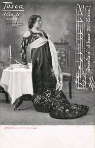 Scene fra Tosca (s/hvitt bilde) av Italian Photographer