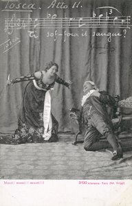 Scene fra Tosca (s/hvitt bilde) av Italian Photographer
