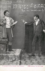 Scene fra Tosca (s/hvitt bilde) av Italian Photographer