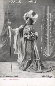 Scene fra Tosca (s/hvitt bilde) av Italian Photographer
