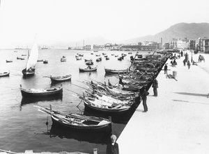 Havnen i Palermo, Sicilia, ca. 1920 av Italian Photographer