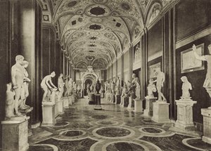Vatikanmuseet, interiøret i statuehallen av Italian Photographer