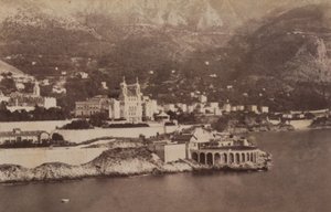 Montecarlo-bukten, 07/1887 (s/hvitt-bilde) av Italian Photographer