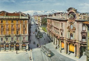 Torino – Piazza Solferino og Via Cernaia (fargebilde)