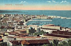 Trieste, Italia, Panorama av Italian Photographer