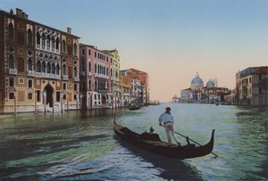 Venezia, Canal Grande fra Accademia, Palazzo Franchetti av Italian Photographer