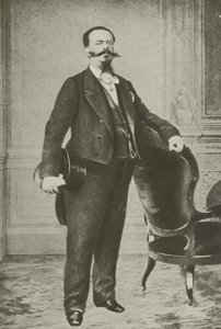 Victor Emmanuel II, konge av Italia (s/hvitt bilde) av Italian Photographer