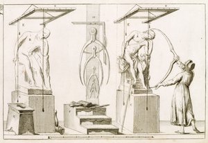 A Sculptors Studio, ca. 1800 av Italian School