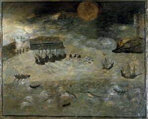 En storm i en havn. Ex voto fra 1600-tallet kommer fra kirken Madonna dell