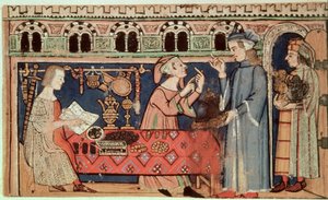 Legg til 27695 f.7v Pantelåneren, fra Treatise on the Vices (vellum) av Italian School
