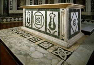 Apsidens alter i marmor (fotografi) av Italian School