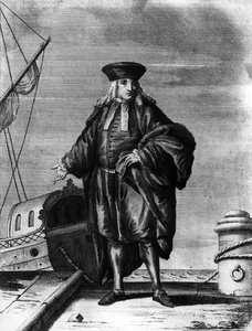 En admiral fra det venetianske arsenalet (gravering) (s/hvitt-bilde) av Italian School