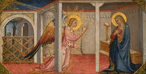 Annunciation, Firenze, tidlig på midten av 1400-tallet (tempera på panel) av Italian School