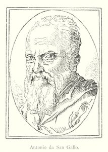 Antonio da San Gallo (gravering) av Italian School