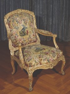 Armchar à la Reine (forgylt tre og møbeltrekk)