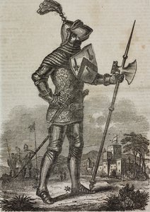 Rustning fra epoken til kong Henry V av England, illustrasjon fra "Teatro Universale..." av Italian School