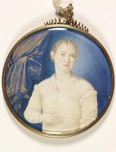 Bianca Capello, storhertuginne av Toscana (akvarell på vellum) av Italian School