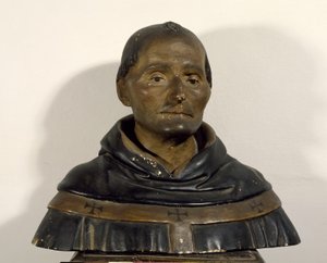 Byste av St. Antoninus (1389-1459) (malt tre)