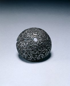 Butt-cap fra en flintlock-pistol, ca. 1650-60 (stål) av Italian School