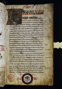 CÆSAR Gaius Julius: En side med «Kommentarer til den galliske krigen». av Italian School