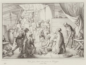 Carlo Zeno såret i Chioggia-krigen av Italian School