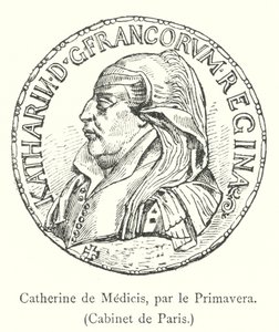 Catherine de Medici, par le Primavera, Cabinet de Paris (gravering) av Italian School