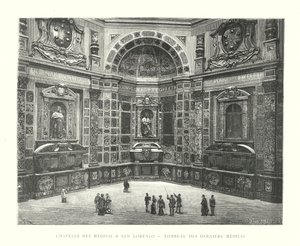 Mediciens kapell ved San Lorenzo, den siste Medicis grav (gravering) av Italian School
