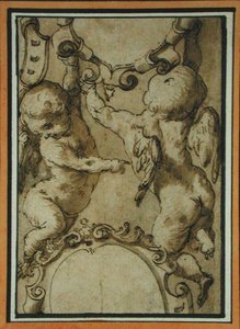 Kjeruber, tidlig på 1600-tallet (penn & blekk & vask på papir) av Italian School