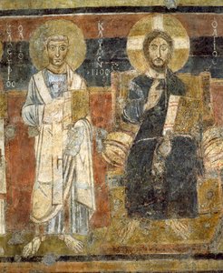 Kristus i Majestet med de hellige, Santa Maria Antiqua, Roma