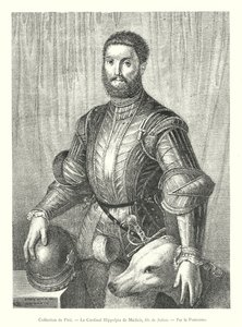 Samling av Pitti, kardinal Hippolyte de Medici, sønn av Julien, Av Pontormo (gravering) av Italian School