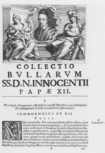 Samling av de pavelige oksene til pave Innocentius XII (gravering) av Italian School