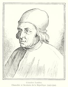Cristoforo Landino, republikkens kansler og sekretær av Italian School