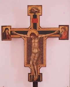 Krusifiks (tempera på tre) av Italian School