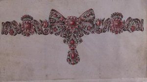 Design for en collier (tegning) av Italian School
