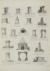 Design for hagepynt, fra A Compendium of Drawings, av J.G. Grohmann, utgitt 1805 av Italian School