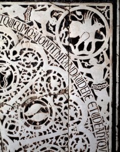 Detalj fra det originale marmorgulvet 1000-1200-tallet av Italian School