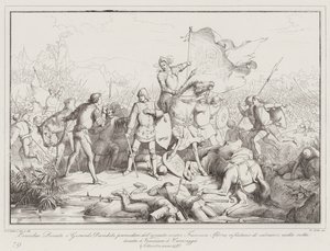 Ermolao Donato og Gerardo Dandolo veiledere av hæren mot Francesco Sforza ... (gravering) av Italian School