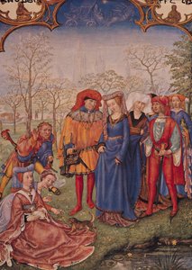 F.4v April måned: En bryllupsprosesjon, fra Brevarium Grimani av Italian School